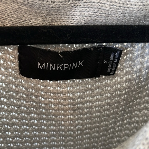 Mink Pink Grey Cropped Sweater - Picture 3 of 4
